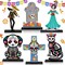 6 Pcs Day of The Dead Wooden Table Centerpiece Dia De Los Muertos Mexican Table Decorations Halloween Table Topper